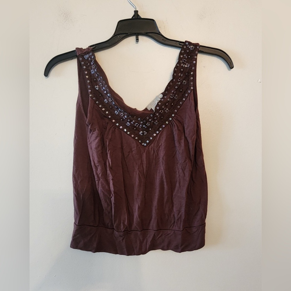 Maurices brown cropped top brown tank top size juniors xs
